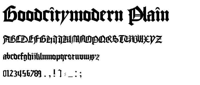 GoodCityModern Plain font